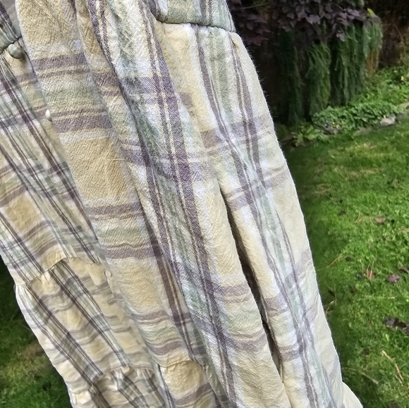 Piper & Scoot Beecher Plaid Dress in Cream M - Picture 9 of 9